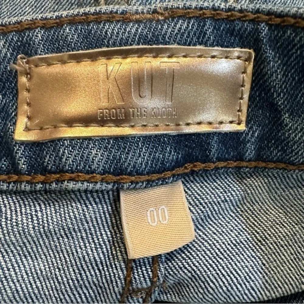 KUT Women's Ashley High Rise Slouchy Barrel Straight Leg Denim‎ Jeans Size 00